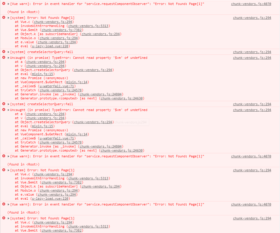 插件讨论 Uview Ui已发布sketch和axure设计资源 Uviewui U Lazy Load 当页面还没加载完切换页面的时候报错 Dcloud问答